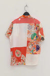 AVIVA JIFEI XUE red and white stitching short-sleeved shirt S22-KPSS PAJX1 3